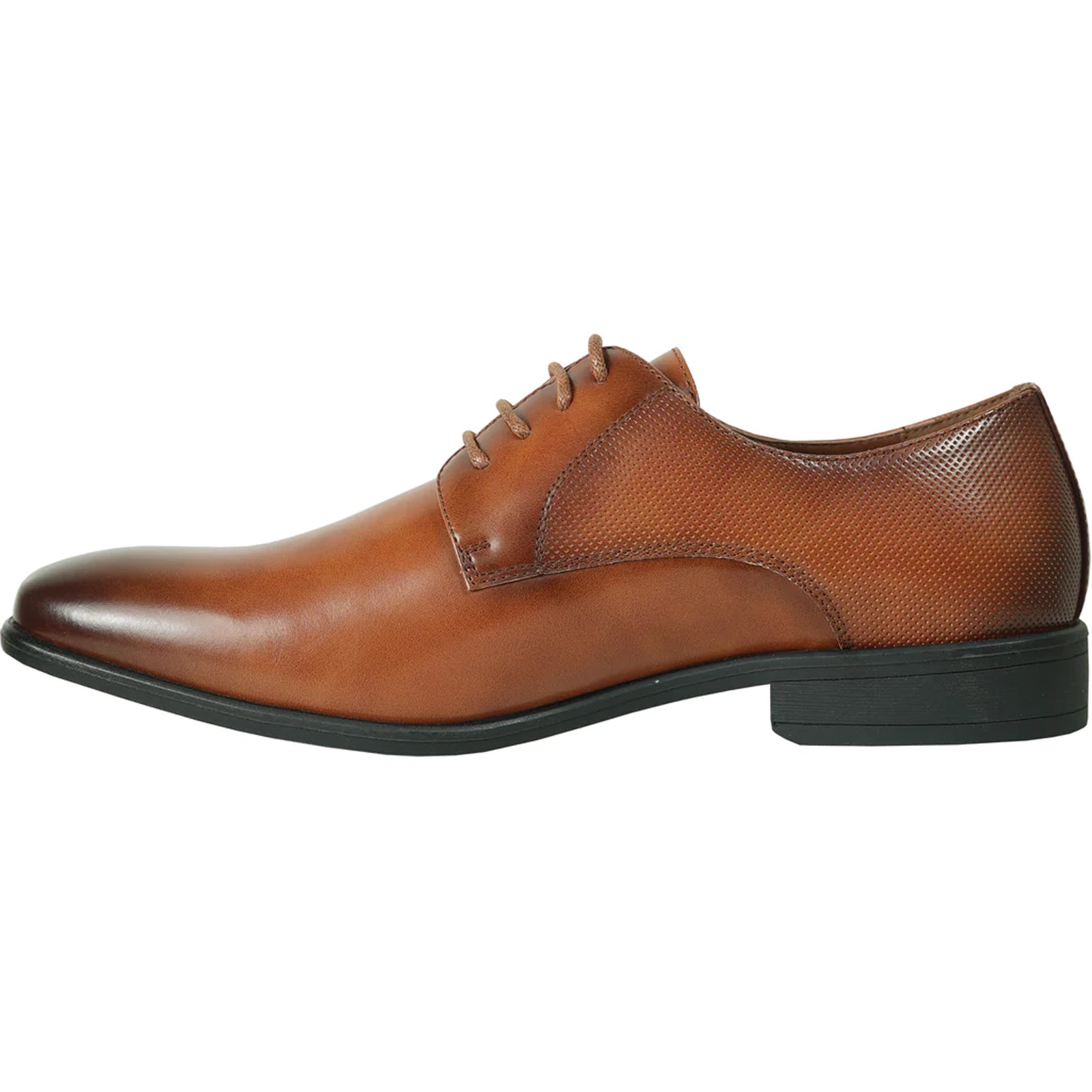 Plain Toe Lace-Up Oxford Dress Shoe Vegan Leather Brown – Garco