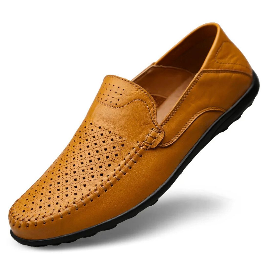 Perforated Slip-On Loafer Breathable Low-Profile – Solen