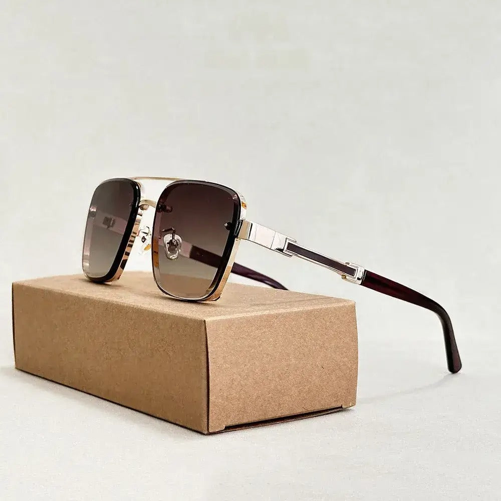 Aviator Sunglasses Metal Frame Gradient Lens – Draven