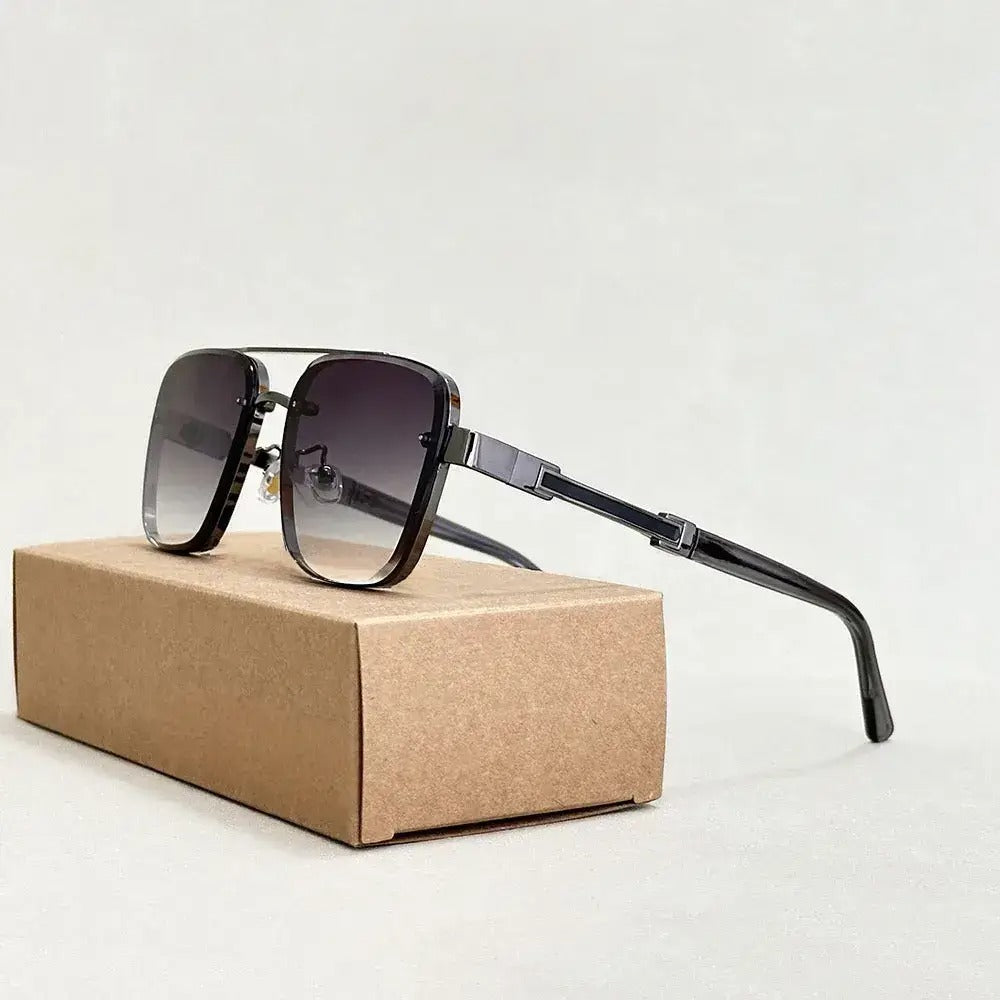 Aviator Sunglasses Metal Frame Gradient Lens – Draven