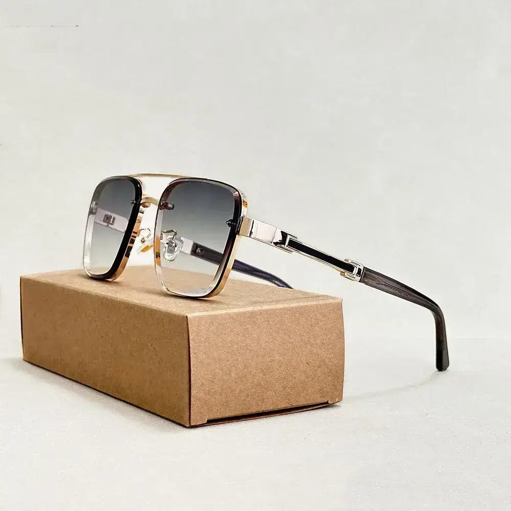 Aviator Sunglasses Metal Frame Gradient Lens – Draven