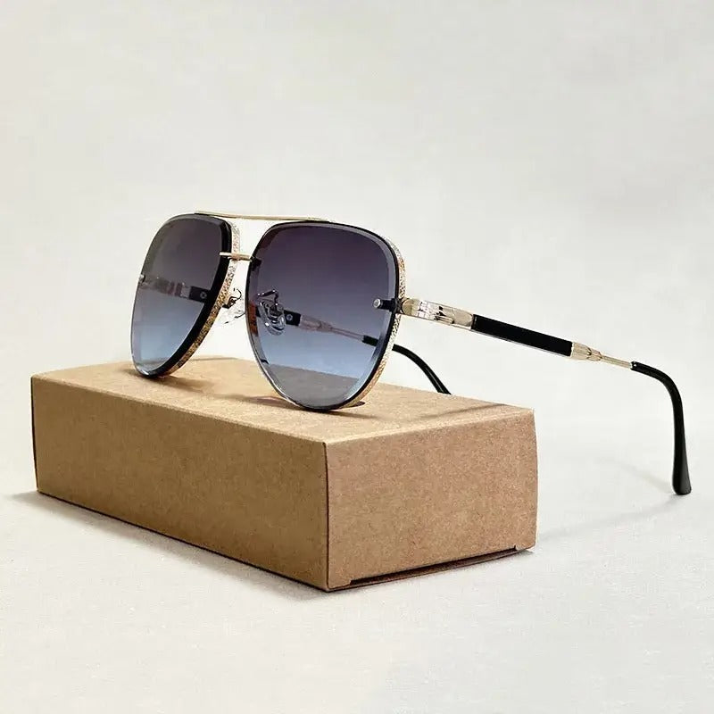 Aviator Sunglasses Metal Frame Gradient Lenses – Soren