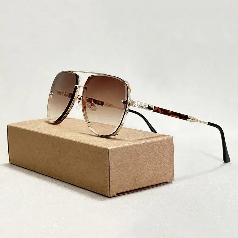 Aviator Sunglasses Metal Frame Gradient Lenses – Soren