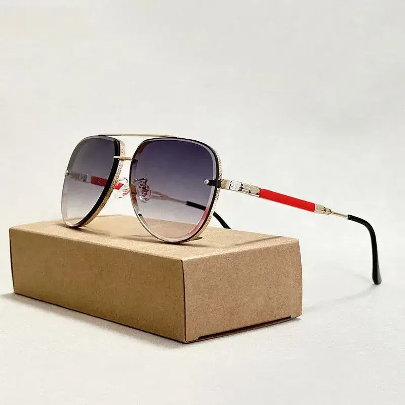 Aviator Sunglasses Metal Frame Gradient Lenses – Soren