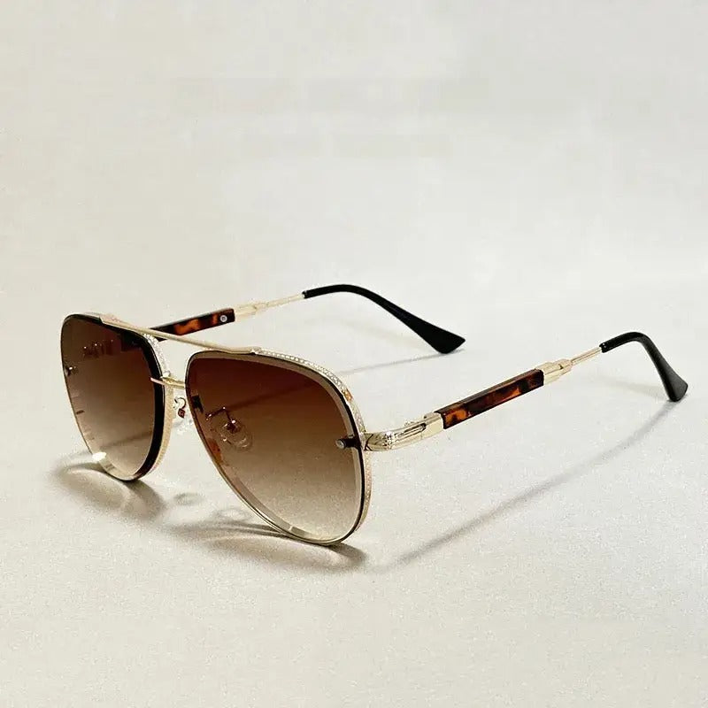 Aviator Sunglasses Metal Frame Gradient Lenses – Soren