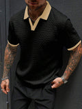 Mens Polo Shirt Contrast Binding Knit Short Sleeve – Valron