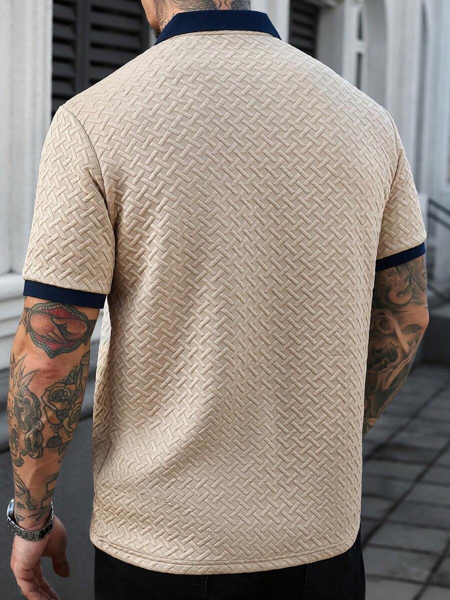 Mens Polo Shirt Contrast Binding Knit Short Sleeve – Valron