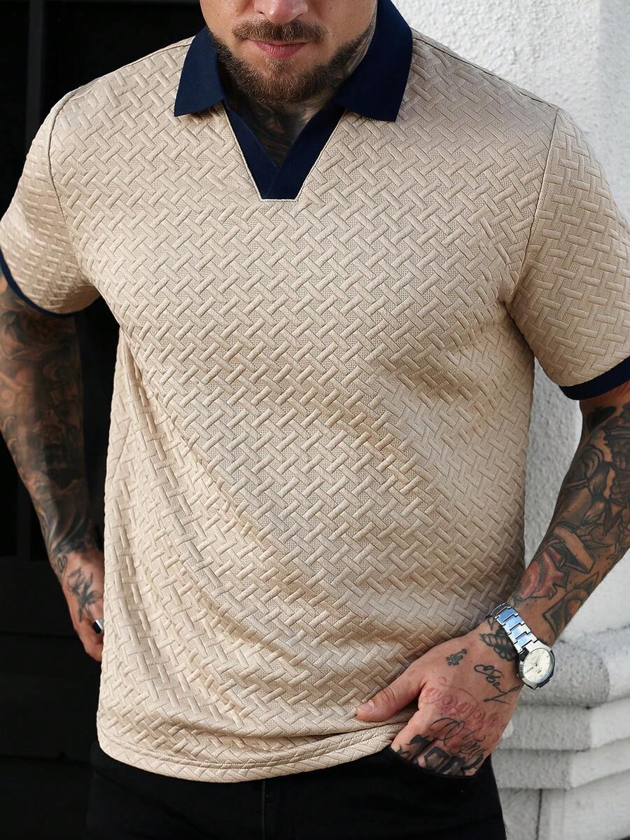 Mens Polo Shirt Contrast Binding Knit Short Sleeve – Valron