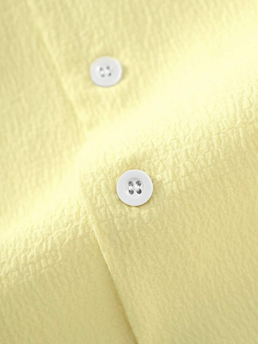 Mens Pant and Shirt Set Jacquard Short Sleeve Button-Up – Vornel