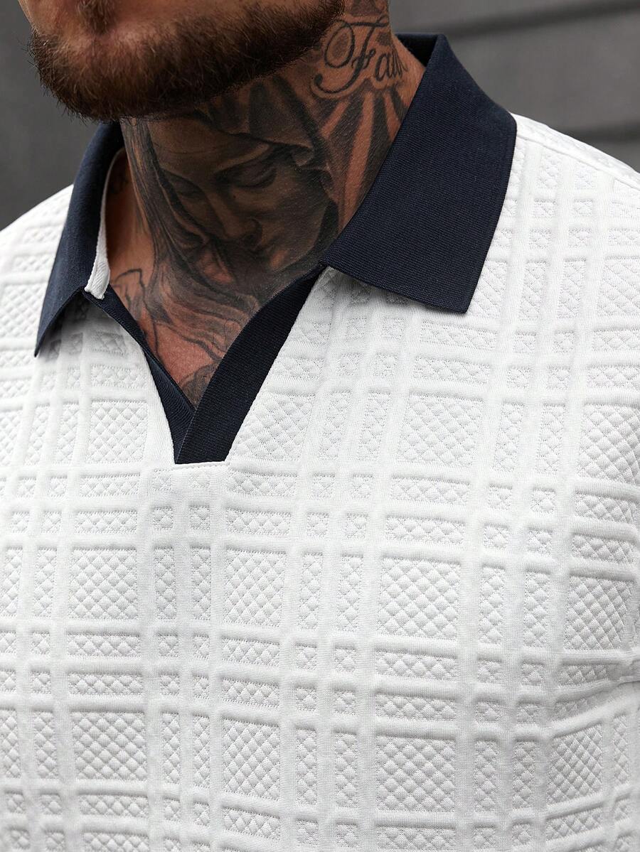 Mens Polo Shirt Contrast Binding Knit Short Sleeve – Valron