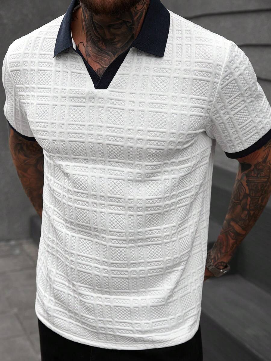 Mens Polo Shirt Contrast Binding Knit Short Sleeve – Valron