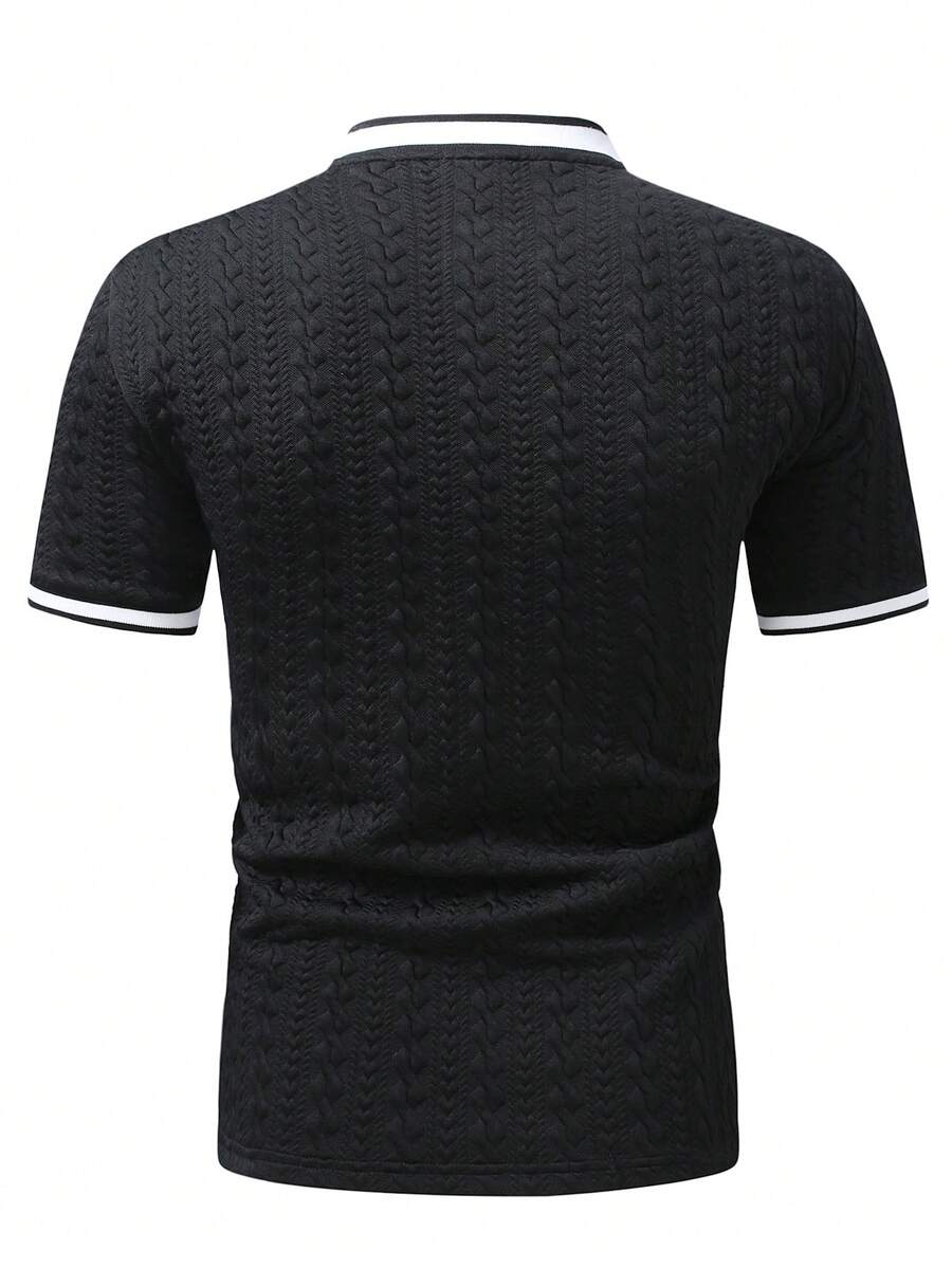 Mens Polo Shirt Contrast Binding Knit Short Sleeve – Valron