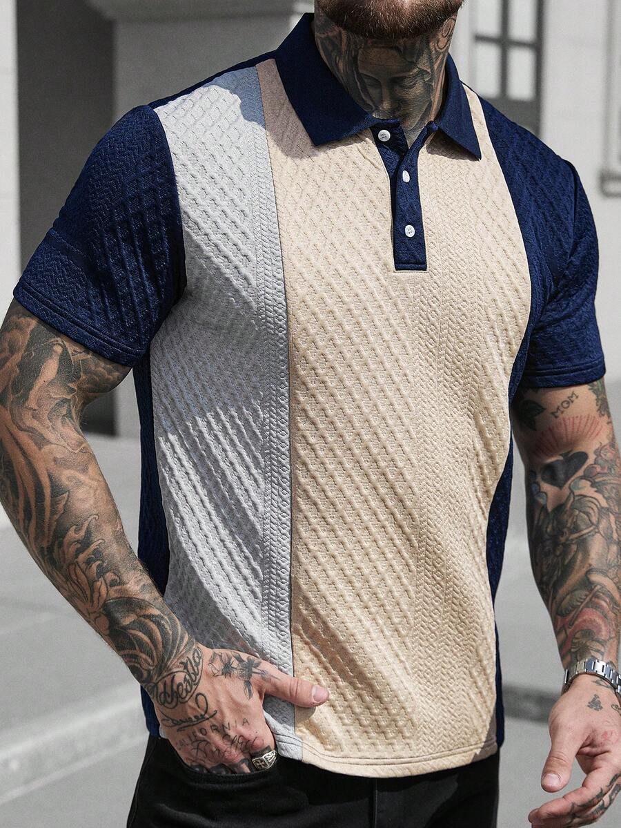 Mens Polo Shirt Contrast Binding Knit Short Sleeve – Valron