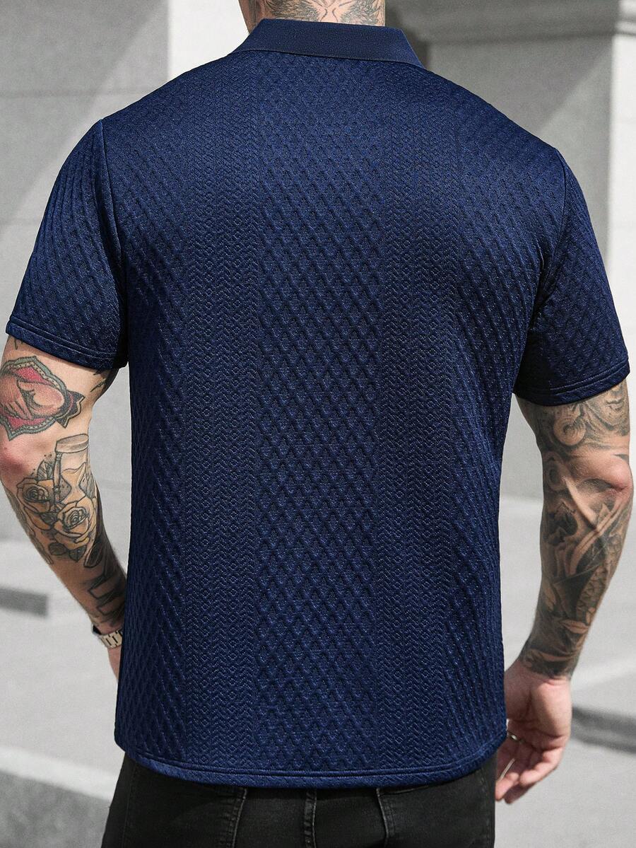 Mens Polo Shirt Contrast Binding Knit Short Sleeve – Valron