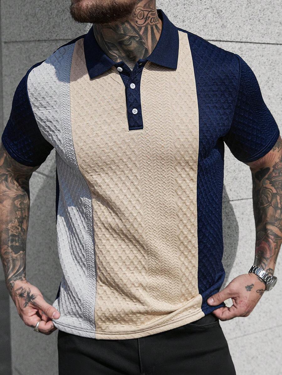 Mens Polo Shirt Contrast Binding Knit Short Sleeve – Valron