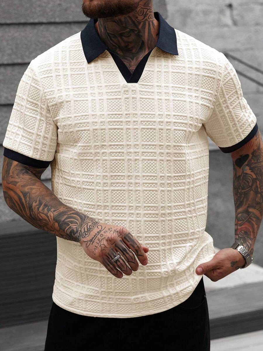 Mens Polo Shirt Contrast Binding Knit Short Sleeve – Valron