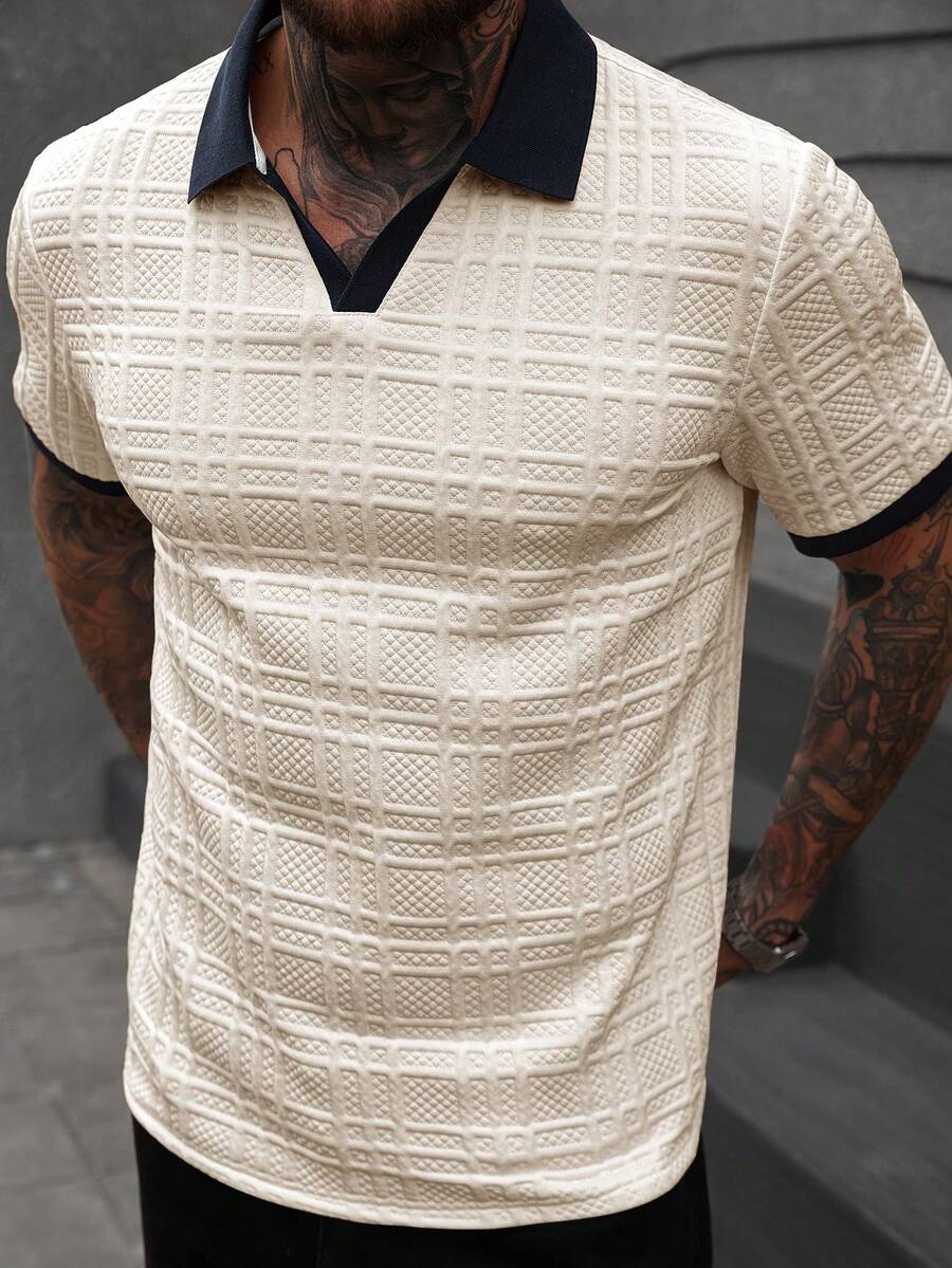 Mens Polo Shirt Contrast Binding Knit Short Sleeve – Valron
