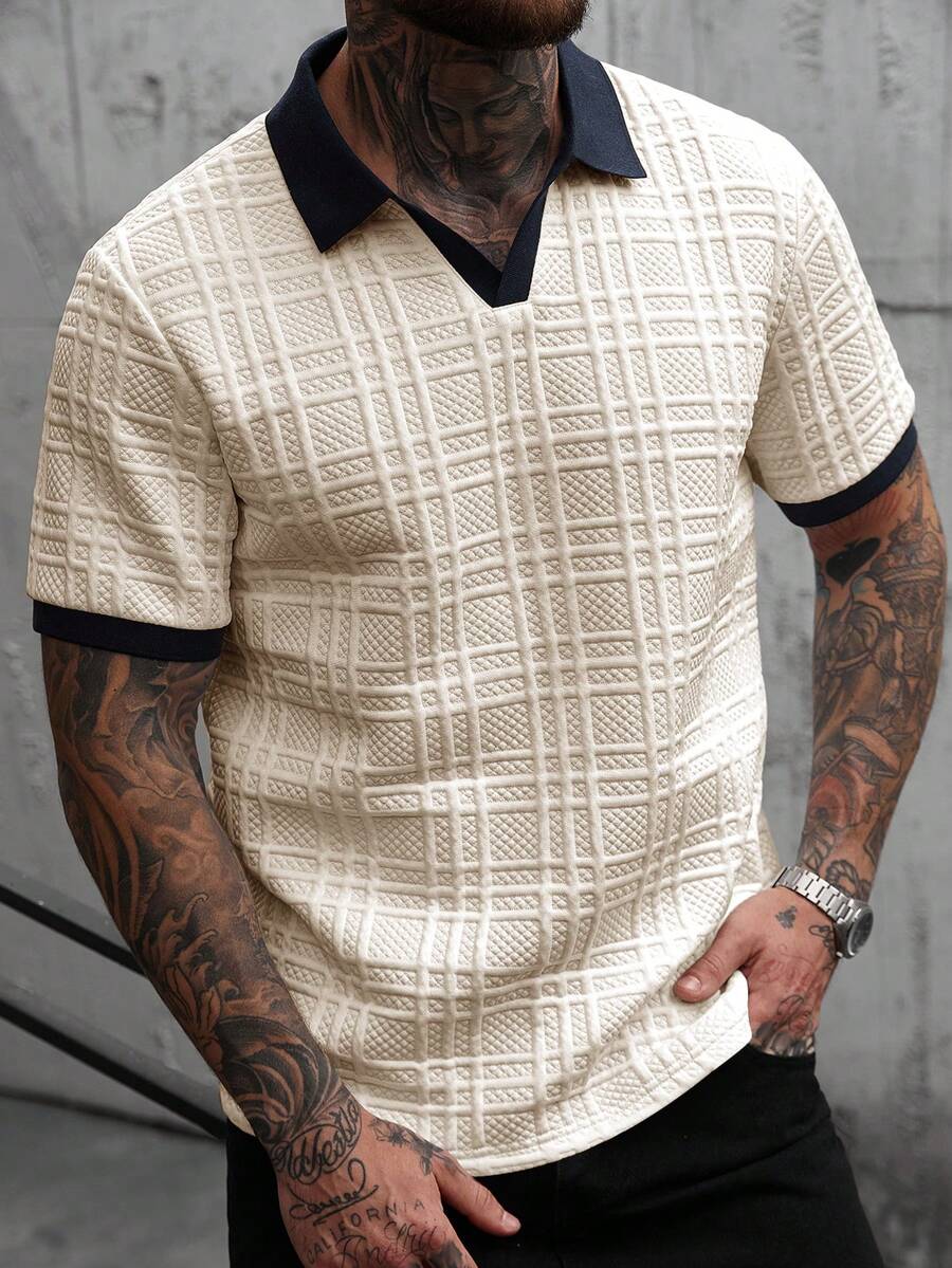 Mens Polo Shirt Contrast Binding Knit Short Sleeve – Valron