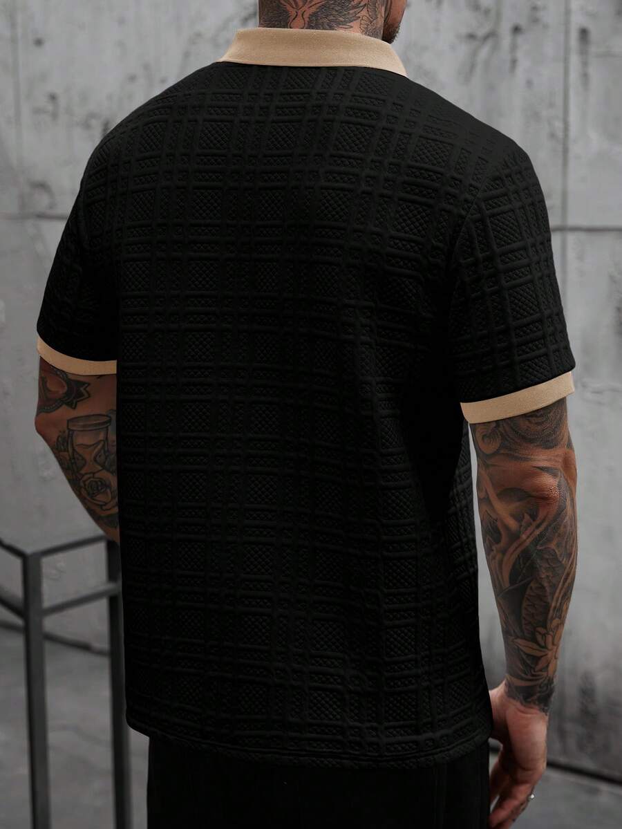 Mens Polo Shirt Contrast Binding Knit Short Sleeve – Valron