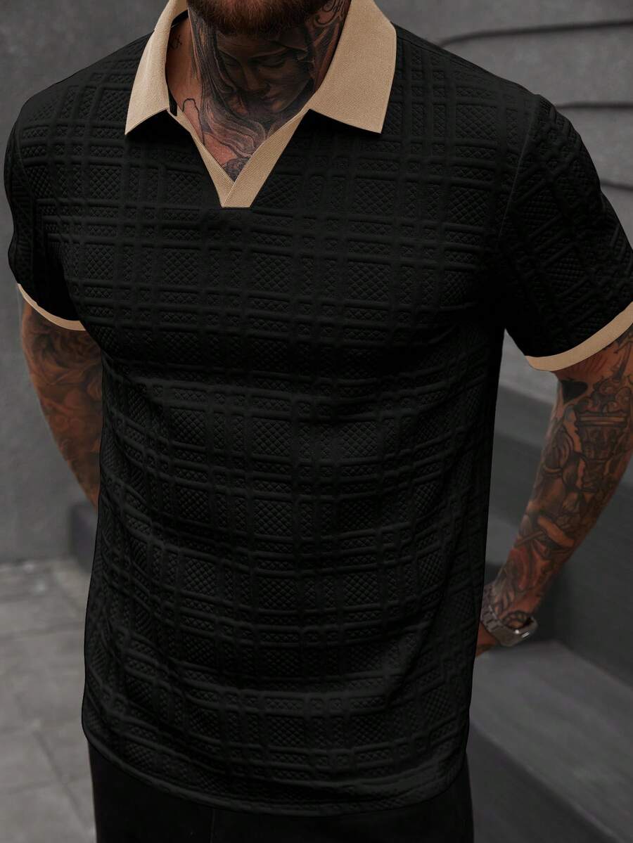 Mens Polo Shirt Contrast Binding Knit Short Sleeve – Valron