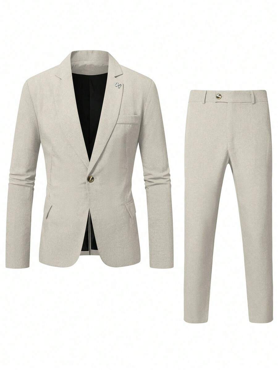 Men's Suit Blazer and Pants Set Slim Business Formal – Naldo