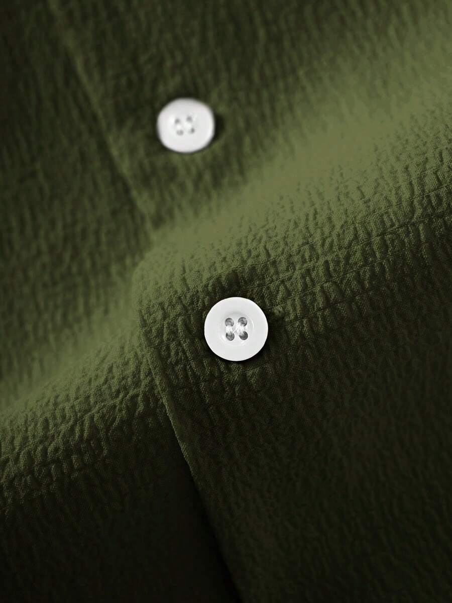 Mens Pant and Shirt Set Jacquard Short Sleeve Button-Up – Vornel