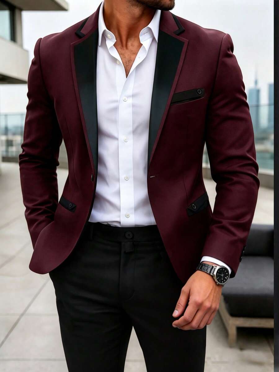 Mens Trouser Suit Shawl Collar Blazer Two-Piece Set – Vandro
