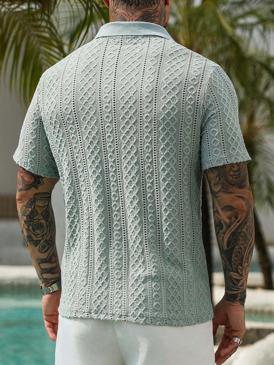 Mens Polo Shirt Contrast Binding Knit Short Sleeve – Valron
