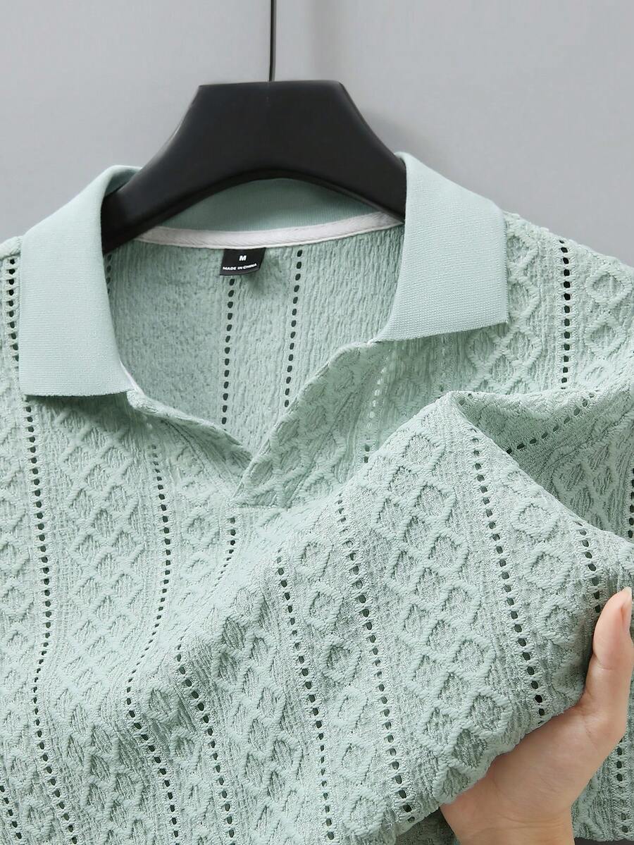 Mens Polo Shirt Contrast Binding Knit Short Sleeve – Valron