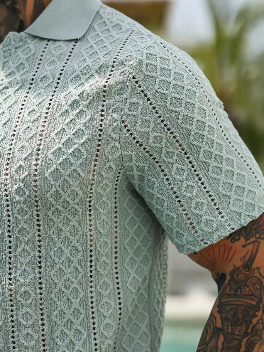 Mens Polo Shirt Contrast Binding Knit Short Sleeve – Valron