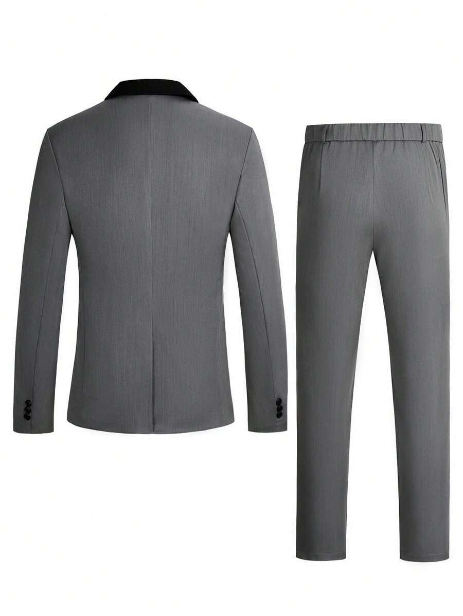 Mens Trouser Suit Shawl Collar Blazer Two-Piece Set – Vandro