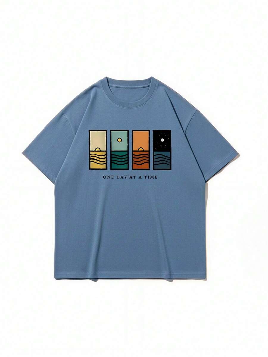 Men's T-Shirt Minimalist Graphic Drop Shoulder Short Sleeve – Corso