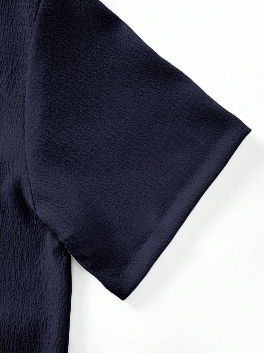 Mens Pant and Shirt Set Jacquard Short Sleeve Button-Up – Vornel