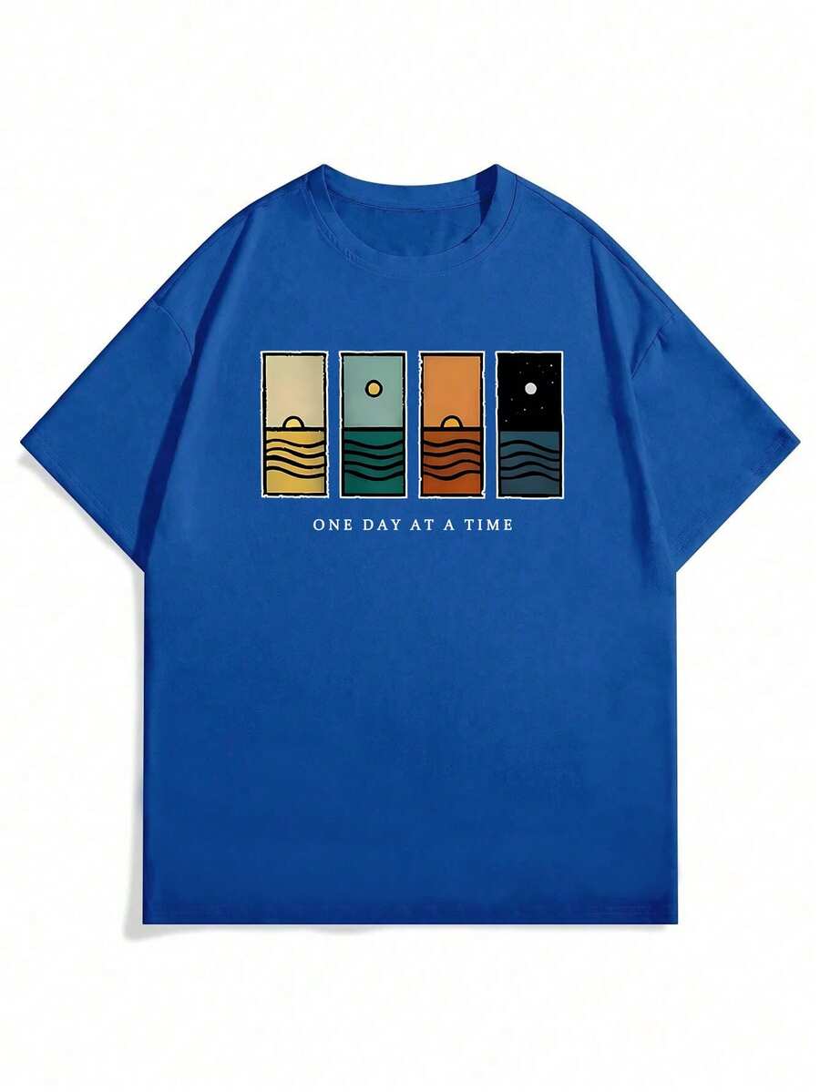 Men's T-Shirt Minimalist Graphic Drop Shoulder Short Sleeve – Corso