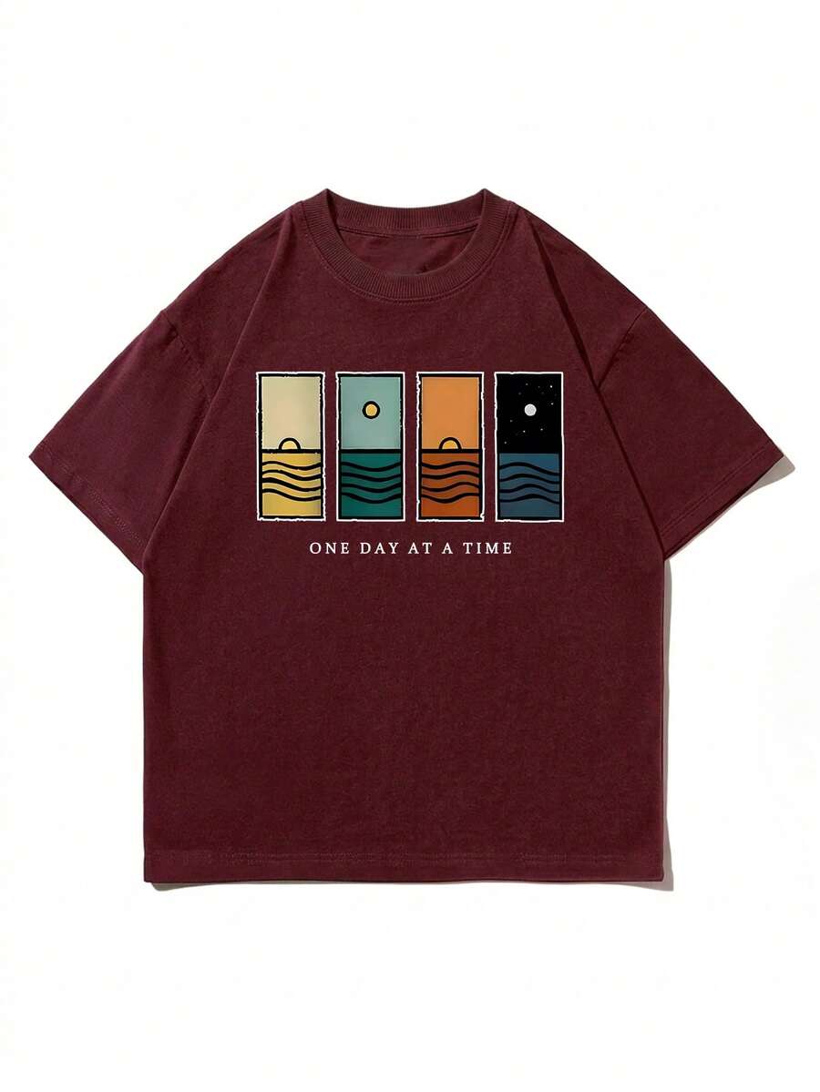 Men's T-Shirt Minimalist Graphic Drop Shoulder Short Sleeve – Corso
