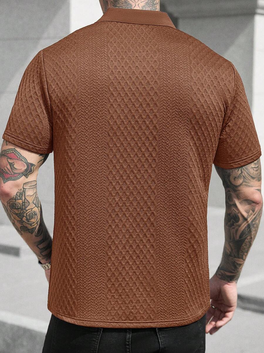 Mens Polo Shirt Contrast Binding Knit Short Sleeve – Valron