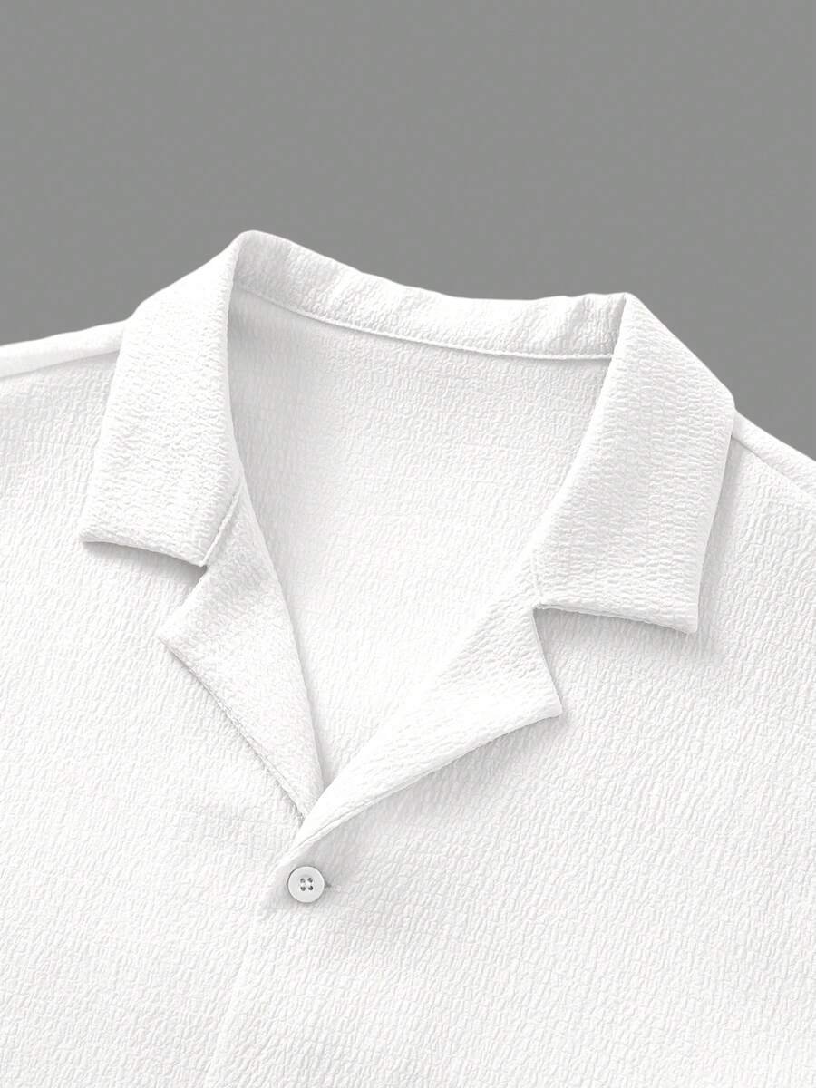 Mens Pant and Shirt Set Jacquard Short Sleeve Button-Up – Vornel
