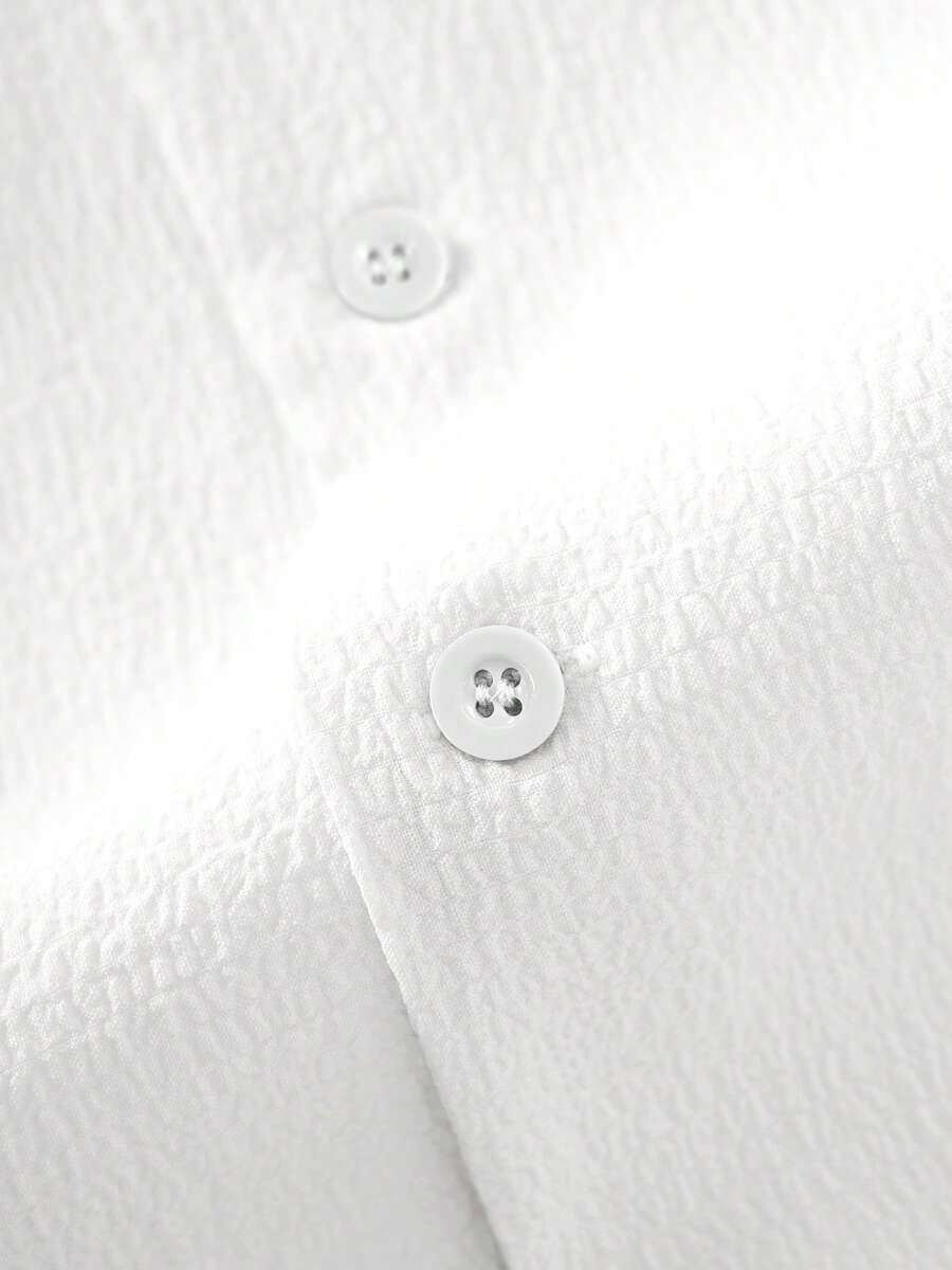 Mens Pant and Shirt Set Jacquard Short Sleeve Button-Up – Vornel