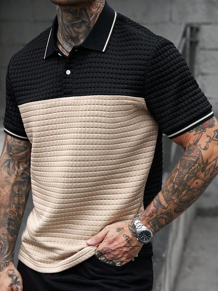 Mens Polo Shirt Contrast Binding Knit Short Sleeve – Valron