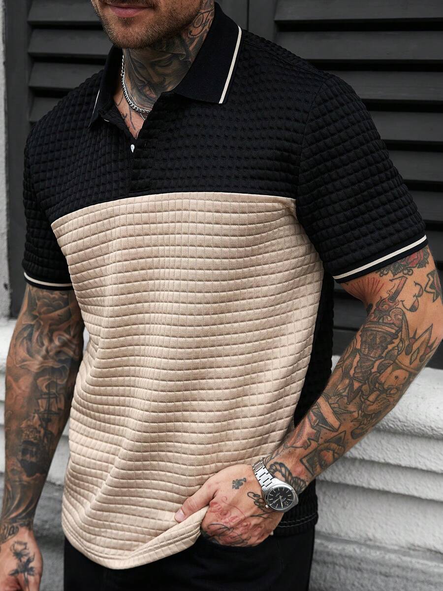 Mens Polo Shirt Contrast Binding Knit Short Sleeve – Valron