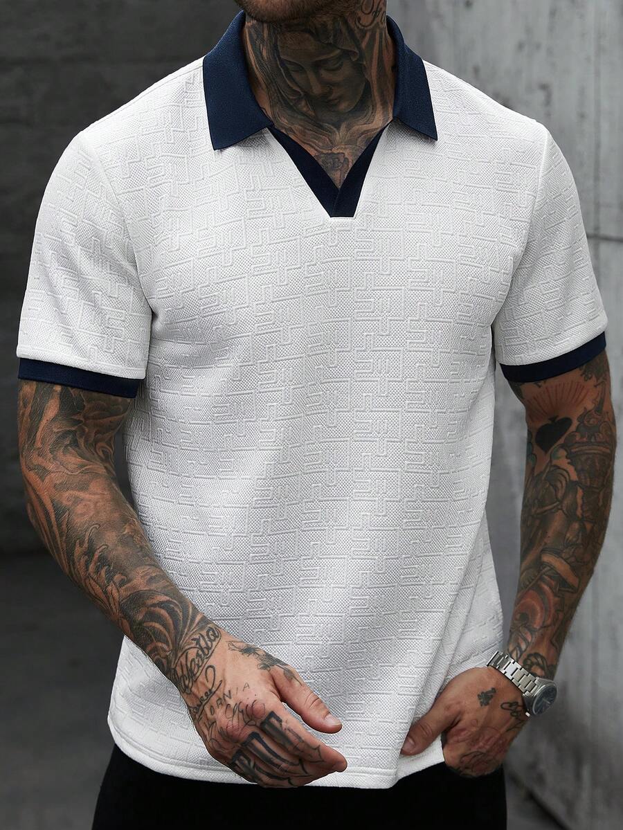 Mens Polo Shirt Contrast Binding Knit Short Sleeve – Valron