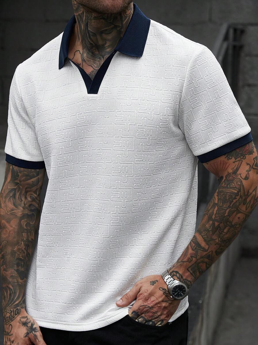 Mens Polo Shirt Contrast Binding Knit Short Sleeve – Valron