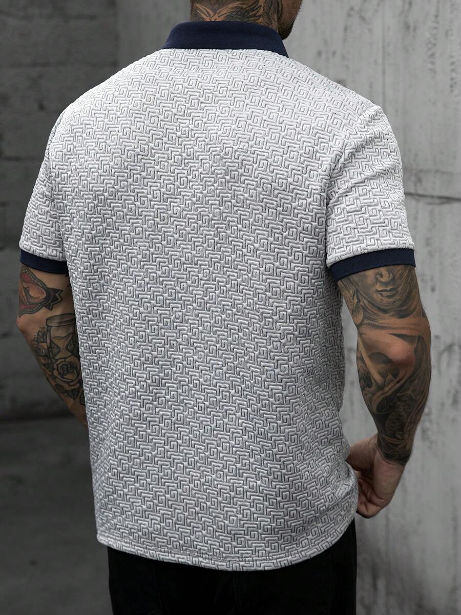Mens Polo Shirt Contrast Binding Knit Short Sleeve – Valron