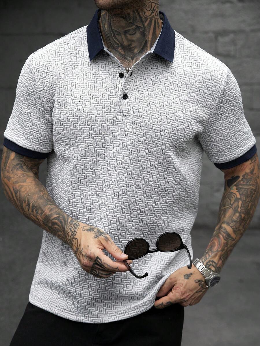 Mens Polo Shirt Contrast Binding Knit Short Sleeve – Valron