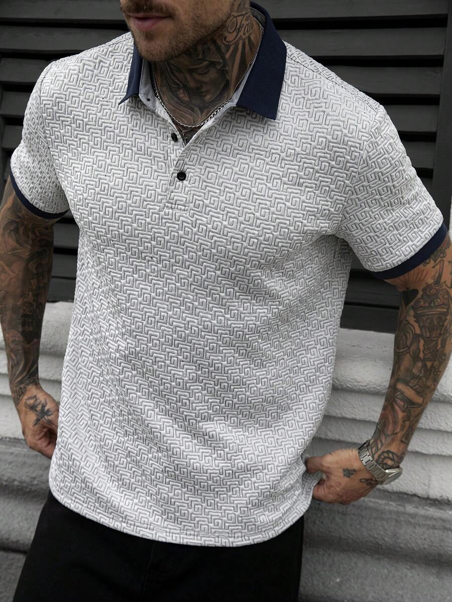 Mens Polo Shirt Contrast Binding Knit Short Sleeve – Valron