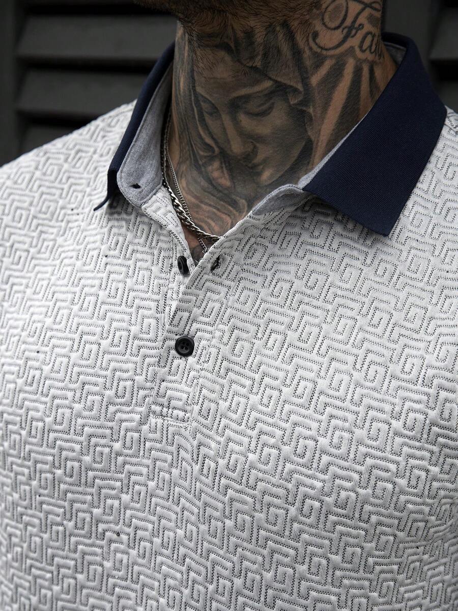 Mens Polo Shirt Contrast Binding Knit Short Sleeve – Valron
