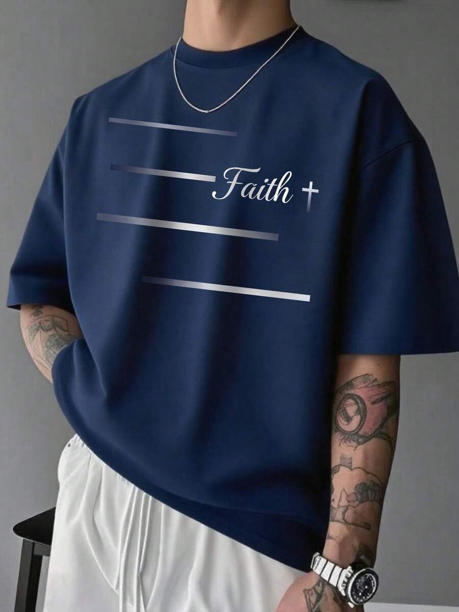 Men's T-Shirt Minimalist Graphic Drop Shoulder Short Sleeve – Corso