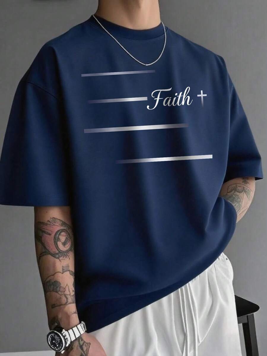Men's T-Shirt Minimalist Graphic Drop Shoulder Short Sleeve – Corso