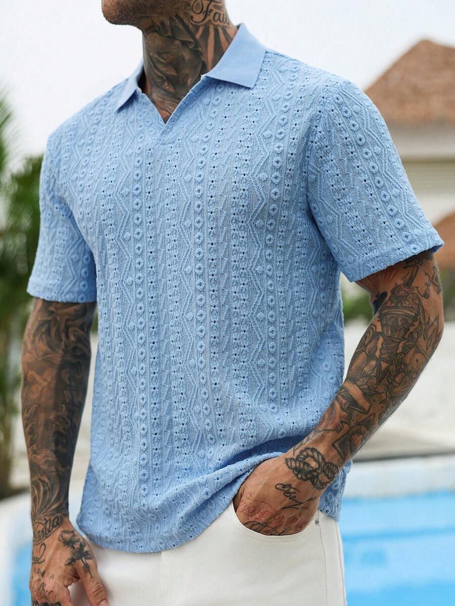 Mens Polo Shirt Contrast Binding Knit Short Sleeve – Valron