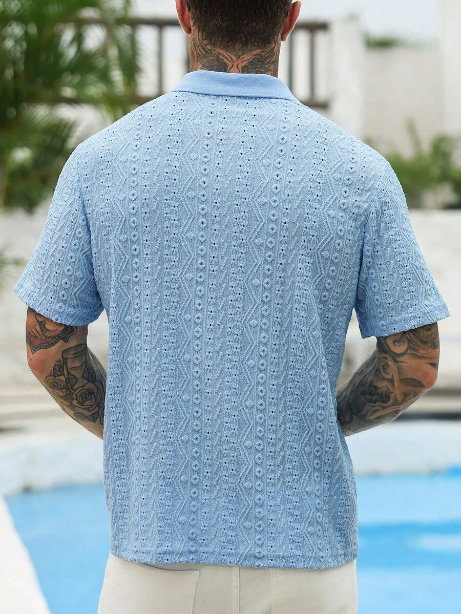 Mens Polo Shirt Contrast Binding Knit Short Sleeve – Valron